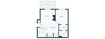 Emmersyn at Lone Tree - A1 - 1 Bed 1 Bath - 2D